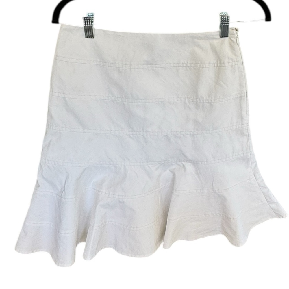 Vintage Rare Ralph Lauren Classic White Ruffled Hamptons Skirt Womens Size 2